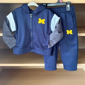 ✨$15✨Gen2•Michigan Wolverines Full-Zip Fleece Hoodie & Pants Set | 2T